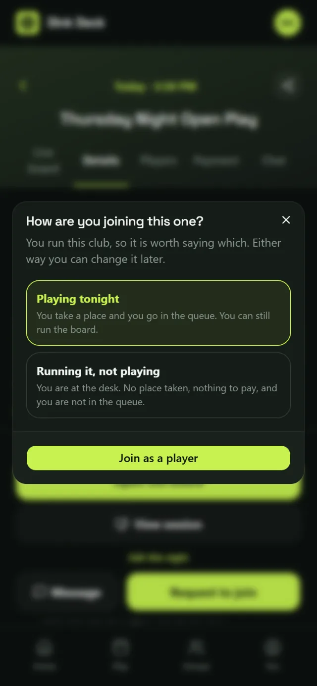 Playing, or running it?